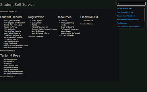 Better Student Services USF  from Chrome web store to be run with OffiDocs Chromium online
