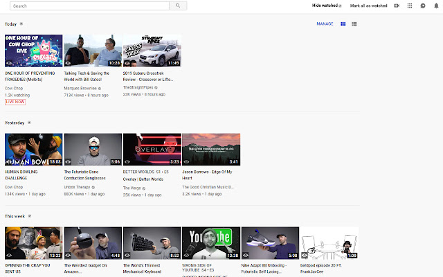 Better Subscriptions for YouTube™  from Chrome web store to be run with OffiDocs Chromium online