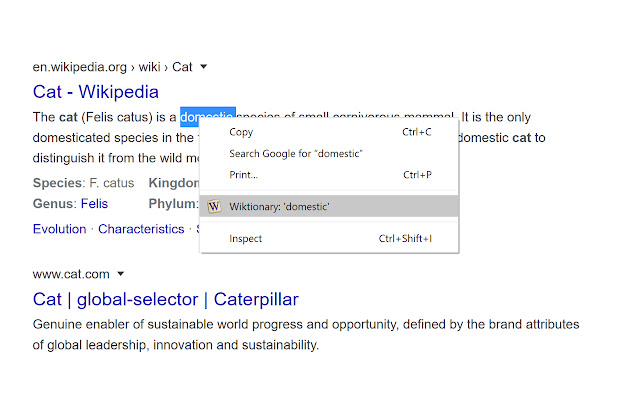Better Wiktionary  from Chrome web store to be run with OffiDocs Chromium online