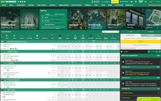 Betwinner  from Chrome web store to be run with OffiDocs Chromium online
