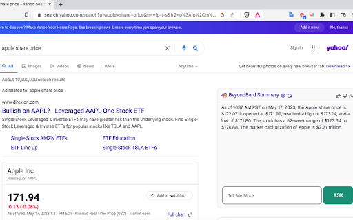 Beyond Gemini™ AI chat for any website  from Chrome web store to be run with OffiDocs Chromium online