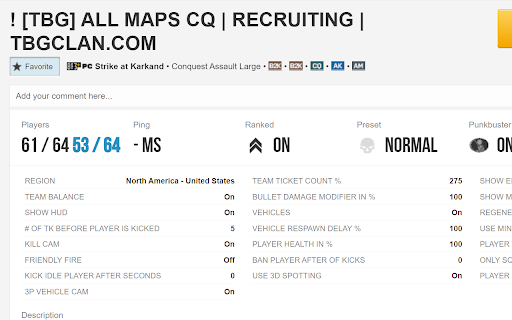 BF3 Battlelog Player Count Validator  from Chrome web store to be run with OffiDocs Chromium online