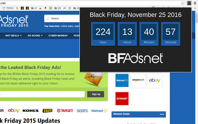 BFAds Count Down till BLACK FRIDAY  from Chrome web store to be run with OffiDocs Chromium online