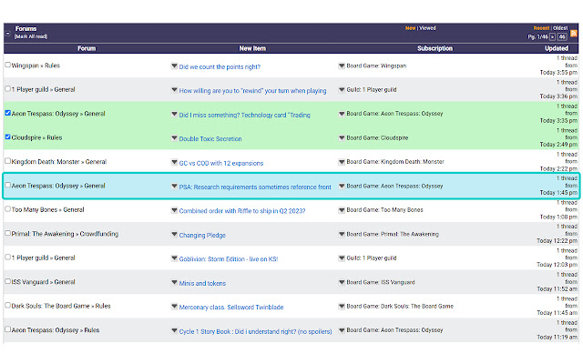 BGG Keyboard Forum Selector  from Chrome web store to be run with OffiDocs Chromium online