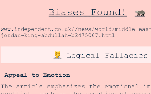 Bias Basher  from Chrome web store to be run with OffiDocs Chromium online