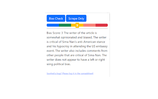 Bias Bot  from Chrome web store to be run with OffiDocs Chromium online