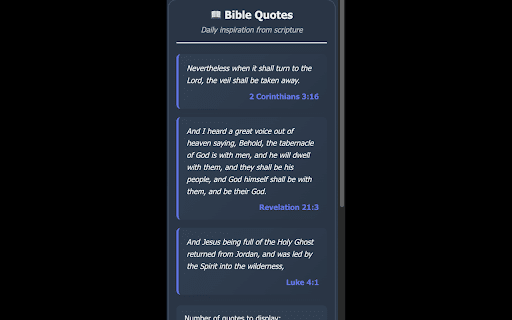Bible Quotes Daily Inspiration  from Chrome web store to be run with OffiDocs Chromium online