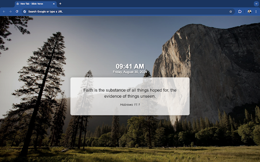 Bible Verse New Tab  from Chrome web store to be run with OffiDocs Chromium online