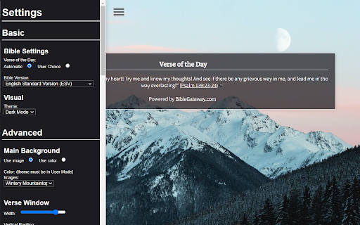 Bible Verse Vista  from Chrome web store to be run with OffiDocs Chromium online