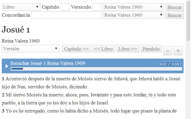 Biblia y Concordancia con Audio  from Chrome web store to be run with OffiDocs Chromium online