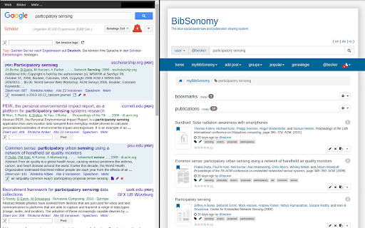 BibSonomy Scholar  from Chrome web store to be run with OffiDocs Chromium online