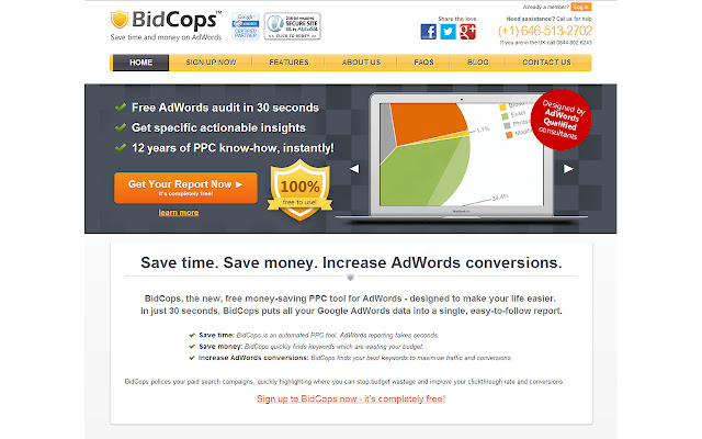 BidCops Free AdWords PPC Tool  from Chrome web store to be run with OffiDocs Chromium online