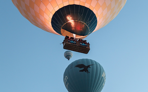 Big and small hot air balloons  from Chrome web store to be run with OffiDocs Chromium online