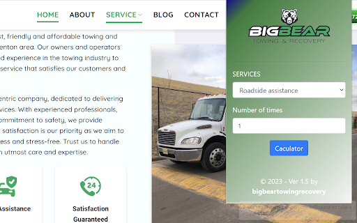 Big Bear Towing  Recovery  from Chrome web store to be run with OffiDocs Chromium online