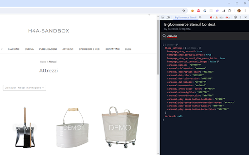 BigCommerce Debug Extension  from Chrome web store to be run with OffiDocs Chromium online