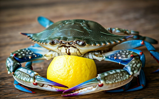 Big crab and lemon  from Chrome web store to be run with OffiDocs Chromium online