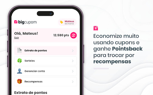Big Cupom: Cupons e Ofertas  from Chrome web store to be run with OffiDocs Chromium online