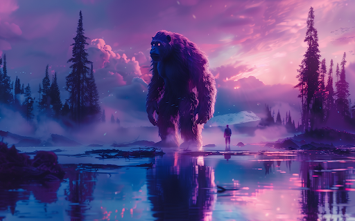 bigfoot represented neon glow  from Chrome web store to be run with OffiDocs Chromium online