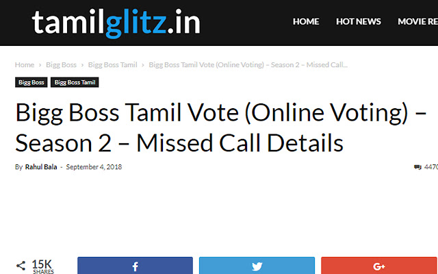 Bigg Boss Tamil Vote by TamilGlitz  from Chrome web store to be run with OffiDocs Chromium online