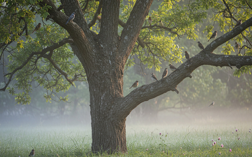 Big trees and birds  from Chrome web store to be run with OffiDocs Chromium online