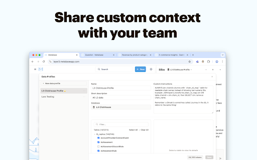 Bilbo Metabase AI Assistant  from Chrome web store to be run with OffiDocs Chromium online