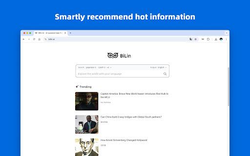 BiLin Free AI Search Engine Sidebar  from Chrome web store to be run with OffiDocs Chromium online