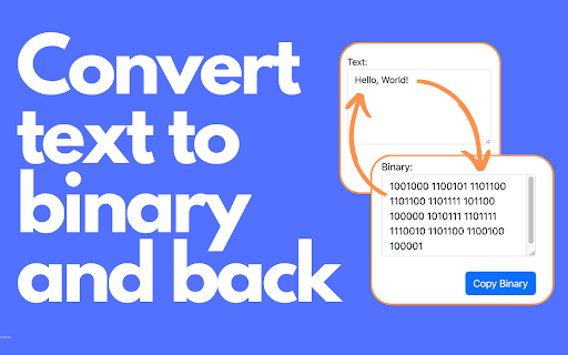 Binary Code Translator  from Chrome web store to be run with OffiDocs Chromium online