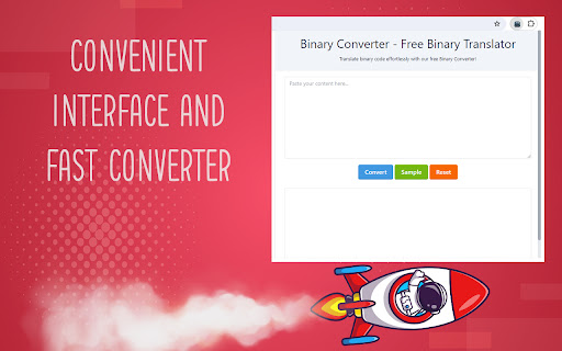 Binary Converter Free Binary Translator  from Chrome web store to be run with OffiDocs Chromium online