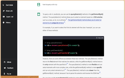 Bing Chat History  from Chrome web store to be run with OffiDocs Chromium online