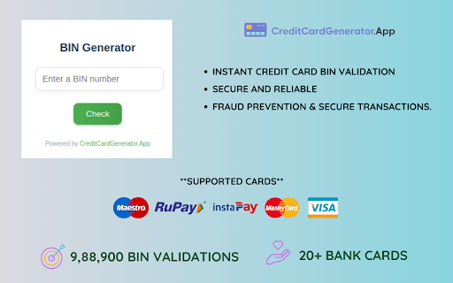 BIN Generator  from Chrome web store to be run with OffiDocs Chromium online