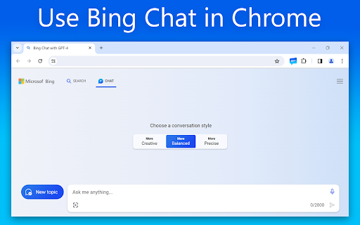 Bing GPT  from Chrome web store to be run with OffiDocs Chromium online