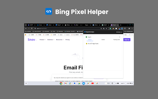 Bing Pixel Helper  from Chrome web store to be run with OffiDocs Chromium online