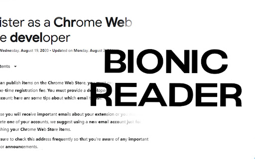 Bionic Reader ADHD Aid For Reading  from Chrome web store to be run with OffiDocs Chromium online