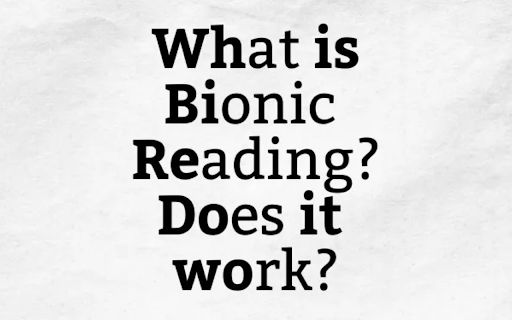Bionic Reader Fast Reading Helper  from Chrome web store to be run with OffiDocs Chromium online