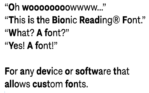 Bionic Reading: ADHD Focus  Clarity  from Chrome web store to be run with OffiDocs Chromium online