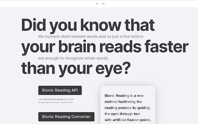 Bionic Reading Extension  from Chrome web store to be run with OffiDocs Chromium online