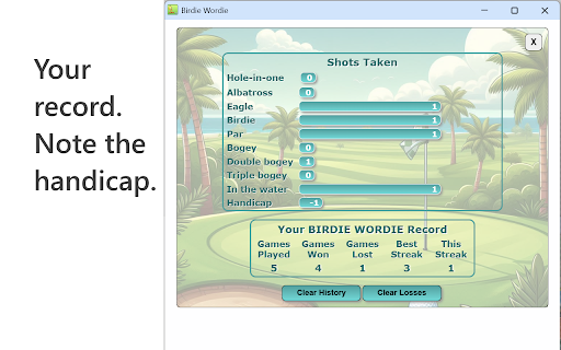 Birdie Wordie  from Chrome web store to be run with OffiDocs Chromium online