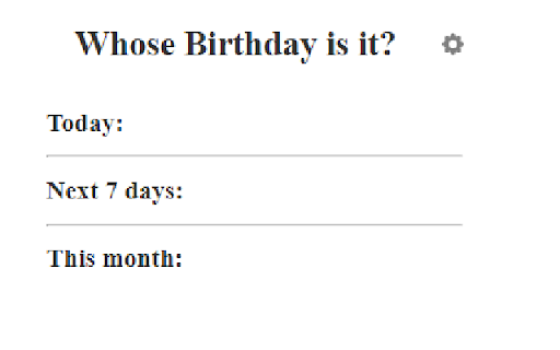 Birthday reminder  from Chrome web store to be run with OffiDocs Chromium online