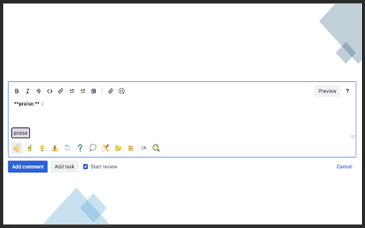 Bitbucket Conventional Comments Helper  from Chrome web store to be run with OffiDocs Chromium online
