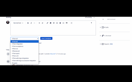Bitbucket PR Comment Helper  from Chrome web store to be run with OffiDocs Chromium online