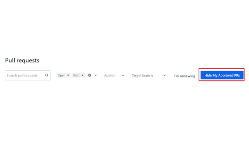Bitbucket PR Filter  from Chrome web store to be run with OffiDocs Chromium online