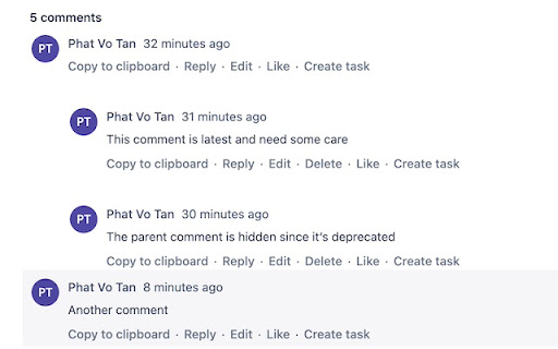 Bitbucket Pull request Comment HideShow  from Chrome web store to be run with OffiDocs Chromium online