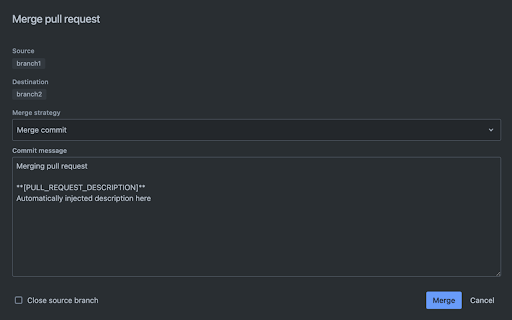 Bitbucket Pull Request Description Injector  from Chrome web store to be run with OffiDocs Chromium online