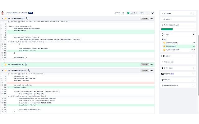 Bitbucket Pull Request File Review  from Chrome web store to be run with OffiDocs Chromium online