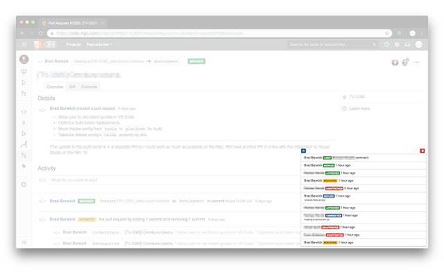Bitbucket Server Pull Request Activity  from Chrome web store to be run with OffiDocs Chromium online