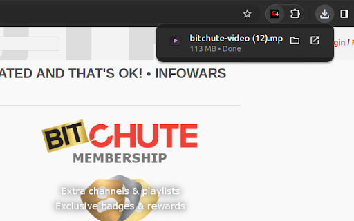 BitchuteVideoDownloader  from Chrome web store to be run with OffiDocs Chromium online