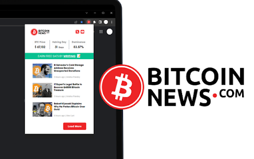 Bitcoin News  from Chrome web store to be run with OffiDocs Chromium online