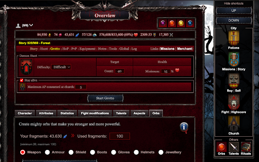 BiteFight Silver Auto Adventure  from Chrome web store to be run with OffiDocs Chromium online