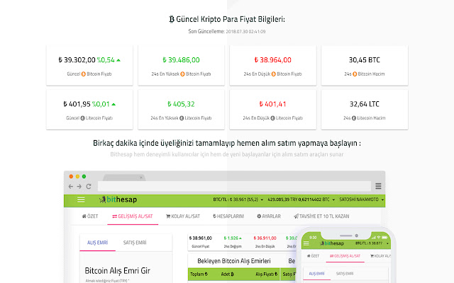 Bithesap Bitcoin ve Altcoin fiyat takip  from Chrome web store to be run with OffiDocs Chromium online