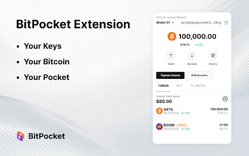 BitPocket  from Chrome web store to be run with OffiDocs Chromium online